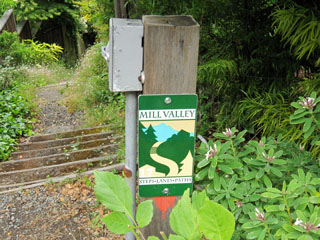 Mill Valley stairs and sign