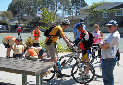 Amped up before the start of Monterey Street Scramble in 2012