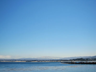 View across Monterey Bay to Fort Ord